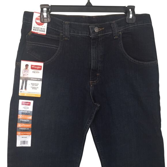 Wrangler Boys Jeans Denim 16 Husky Dark Blue NWT New - Picture 2 of 7